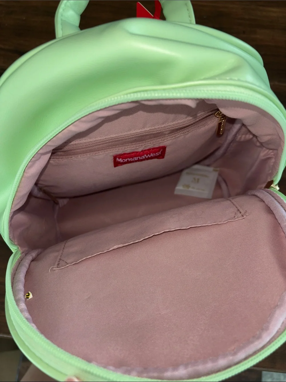NWT Girl’s Montana West Light Green Backpack w/ Flower Details
